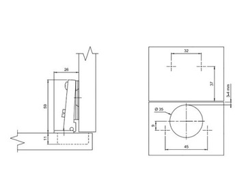 Петля + направляющая AGV/0 + H=0/T AMIX ACCESS