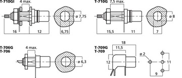 РАЗЪЕМ RCA CINCH MONACOR T-710GI