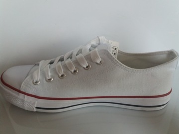 Белые низкие кеды Converse на классической шнуровке, 39, нет