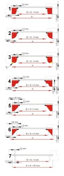 ВНУТРЕННИЕ КАССЕТНЫЕ РОЛЬСТАВНИ AL, размер 40x150 A