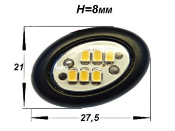 Светодиодная лампа диодная 6 SMD Салон салона 12В 24В TIR