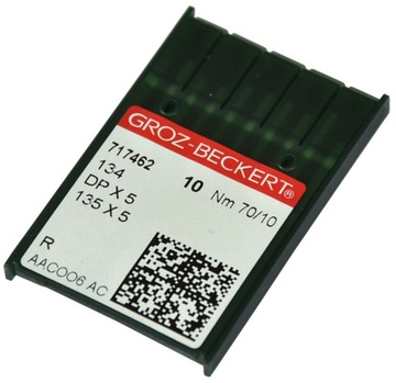 ИГЛЫ ДЛЯ ШВЕЙНЫХ МАШИН GROZ BECKERT LOCKSTITCH SHARP 135x5 DPx5 70/10R