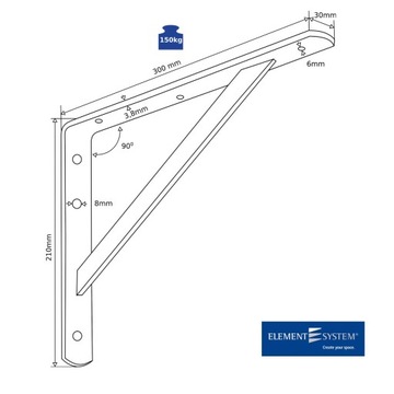 ОПОРА ДЛЯ СКЛАДСКОЙ ПОЛКИ 30X21SBP 150 КГ