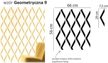 SZABLON MALARSKI WIELOKROTNY TAPETA GEOMETRYCZNA 9