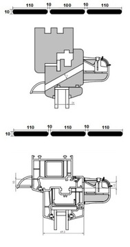 Акустический воздухоотводчик VENTEC VT 701 АНТРАЦИТ/БЕЛЫЙ