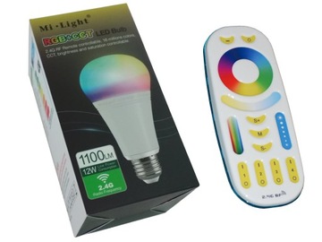 MILIGHT REMOTE+SMART СВЕТОДИОДНАЯ ЛАМПА RGB+CCT WIFI 12Вт