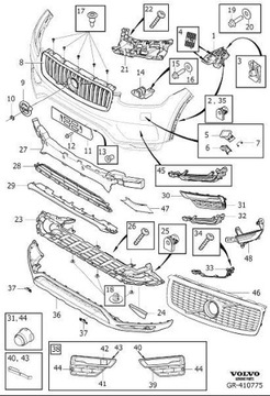 фото thumb №8, Кронштейн бампера перед volvo xc90 16- 31353404