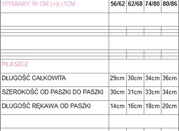 PŁASZCZYK z FUTERKIEM do CHRZTU 62/68 JEsIEŃ ZIMA