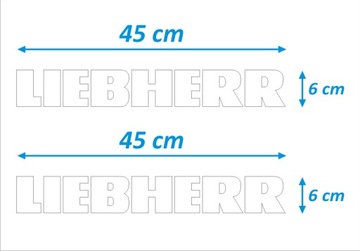 НАКЛЕЙКИ НАКЛЕЙКИ - LIEBHERR - 2 шт. - БЕЛЫЕ