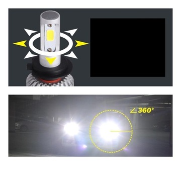 ЛАМПОЧКИ 2шт H11 LED COB 8000лм 16000лм 72Вт CANBUS