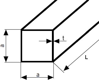 Profil stalowy zamknięty 100x100x5 dł.2000mm