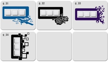 ТРОЙНЫЕ ВЕЛОРОВЫЕ наклейки на выключатель, контактный выключатель, ВЕЛОР контакты