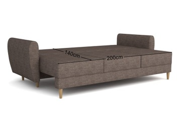 Sofa Skandynawska MANSTAD granatowa velvet welur