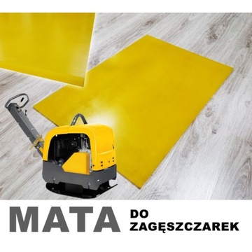 Mata Guma Płyta do Zagęszczarki Ubijarki Poliuretan Elastomer 750x350x6