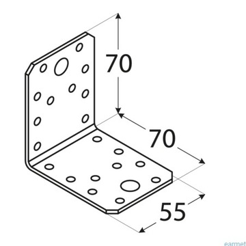 СОЕДИНИТЕЛЬ УГЛОВОЙ СТРОИТЕЛЬНЫЙ 70x70x55x2,5