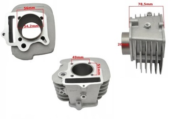 АЛЮМИНИЕВЫЙ ЦИЛИНДР 125, ДВИГАТЕЛЬ 139FMB ROMET KING