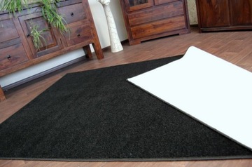 КОВЕР 100x200 TRENDY однотонный черный @24966