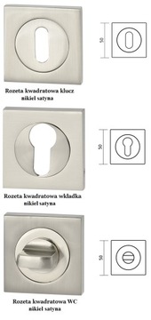 Ключ-розетка квадратный, сатинированный никель VDS