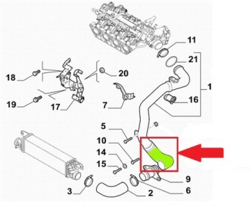 фото thumb №9, Шланг інтеркулер alfa romeo giulietta 50521792