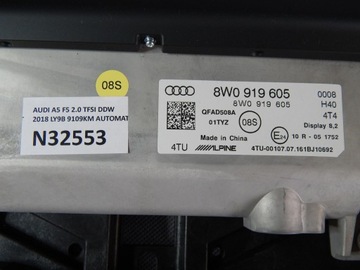 ДИСПЛЕЙ МОНИТОРА AUDI A5 F5 8W0919605