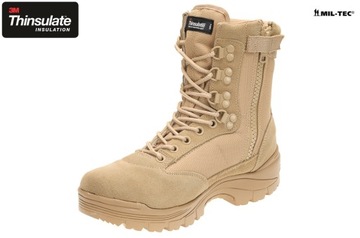 BUTY TAKTYCZNE Thinsulate 3M zamek YKK - KHAKI 43