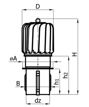 Насадка Turbowent Tulipan 150 DARCO CHROMONIKIEL