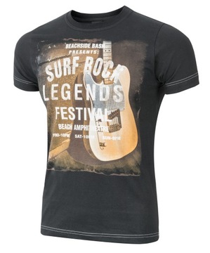 T-shirt Koszulka Koszulki Męskie SURF r L czarny