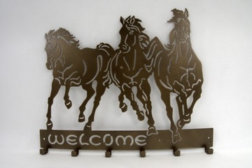 Декоративная вешалка для одежды и ключей WELCOME HORSES