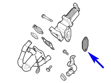 Заглушка EGR Opel Fiat Alfa Lancia 1.3 JTD CDTI