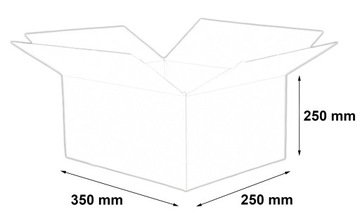 КАРТОННАЯ КОРОБКА 350x250x250 КОРОБКА С КЛАПАНОМ 20 шт.