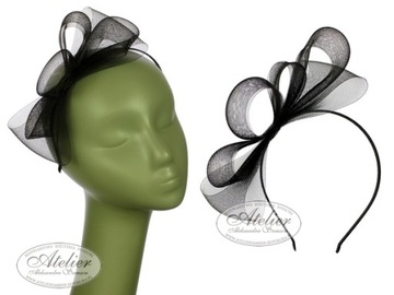 FASCINATOR, ОКНО ДЛЯ ВОЛОС, черная повязка на голову