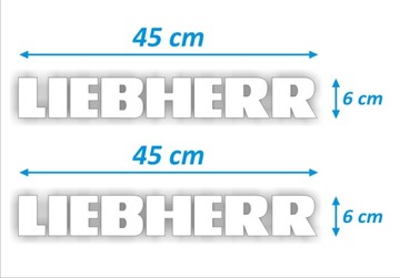 НАКЛЕЙКИ НАКЛЕЙКИ - LIEBHERR - 2 шт. - БЕЛЫЕ