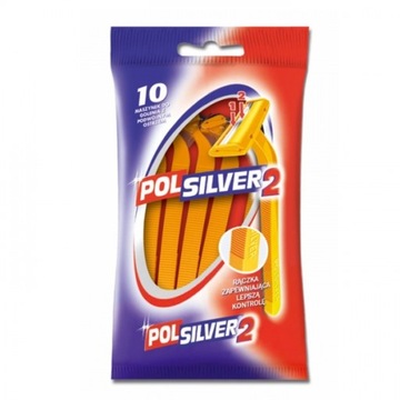 POLSILVER, бритвы одноразовые, 10 шт.