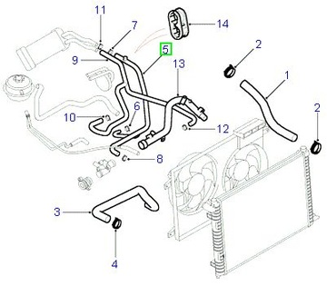 Резиновый патрубок отопителя Land Rover Freelander