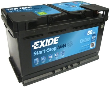 Battery exide ek800 12v 80ah p agm start-stop