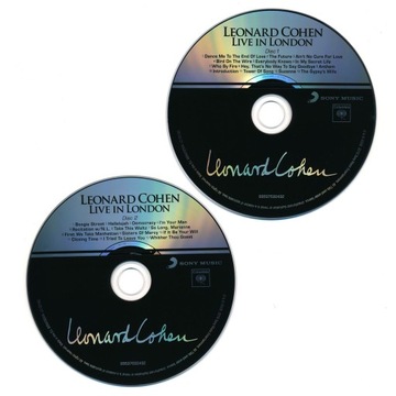 LEONARD COHEN LIVE IN LONDON - 2 CD DANCE ME TO