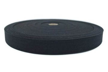GUMA-GUMKA PŁASKA ODZIEŻOWA 30 mm CZARNA/BIAŁA 1mb