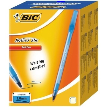 ШАРИКОВАЯ РУЧКА BIC КРУГЛАЯ СТИК синяя 10 шт.