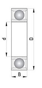 Подшипник шариковый 605 ZZ 5х14х5мм