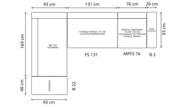 NAROŻNIK MASSIMO K3 SPANIE 4xPOJ SOFA OD ZEUSMEBLE