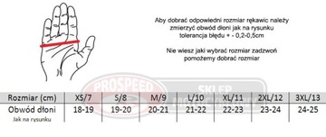 RĘKAWICE MOTOCYKLOWE SKÓRZANE PROSPEED r.2XL