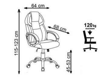 Кресло BARTON GAMING, вращающееся кресло OFFICE