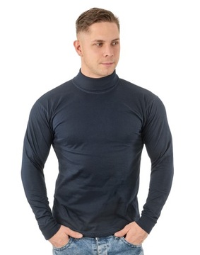 Elegancki Sweter Golf Męski Golfy WXM XXL granatow