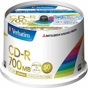 Verbatim CD-R Silver для печати, Япония, 1 шт. конверт для компакт-диска