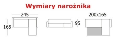 Narożnik MARINO rogówka ekoskóra Zmiana Wymiaru