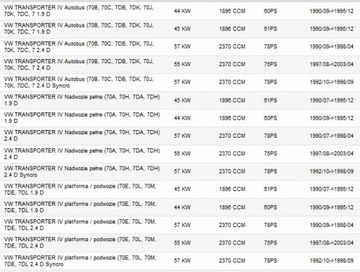 ГАЗОВЫЙ КАБЕЛЬ VW TRANSPORTER IV T4 90-03 2.4