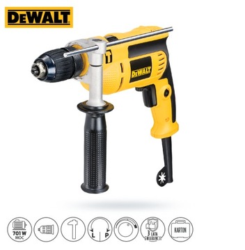 Ударная дрель DeWalt DWD024S 701 Вт самозажимная