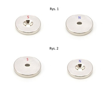 MOCNY MAGNES NEODYMOWY 10x3 mm Z OTWOREM 7/3,5 mm POD WKRĘT ZESTAW 10 SZTUK