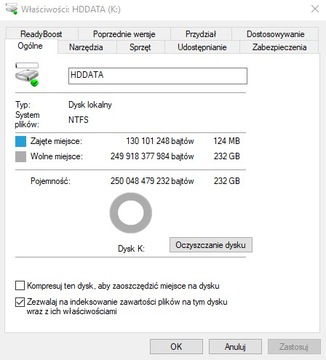 DYSK przenośny 250 GB USB 2.0 MAŁY ALU