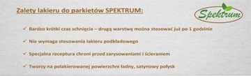 Lakier do parkietów SPEKTRUM bezbarwny matowy 5L